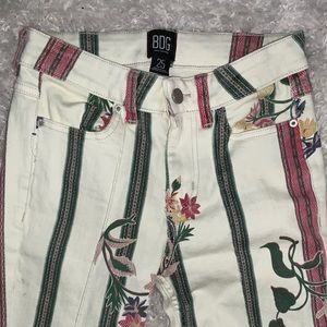 Urban Outfitters Cream Flare Jean